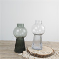 Home Decor Glass Vase Container hohe Blase gerippt